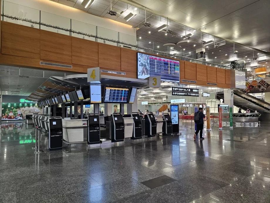 Ghișee de check-in, terminal internațional