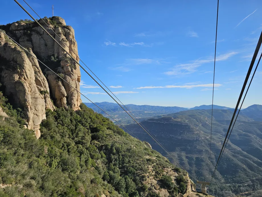 Vedere din telecabina Montserrat