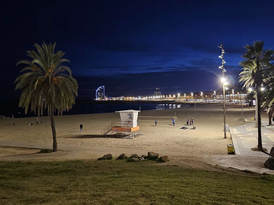 Plaja de noapte Barceloneta