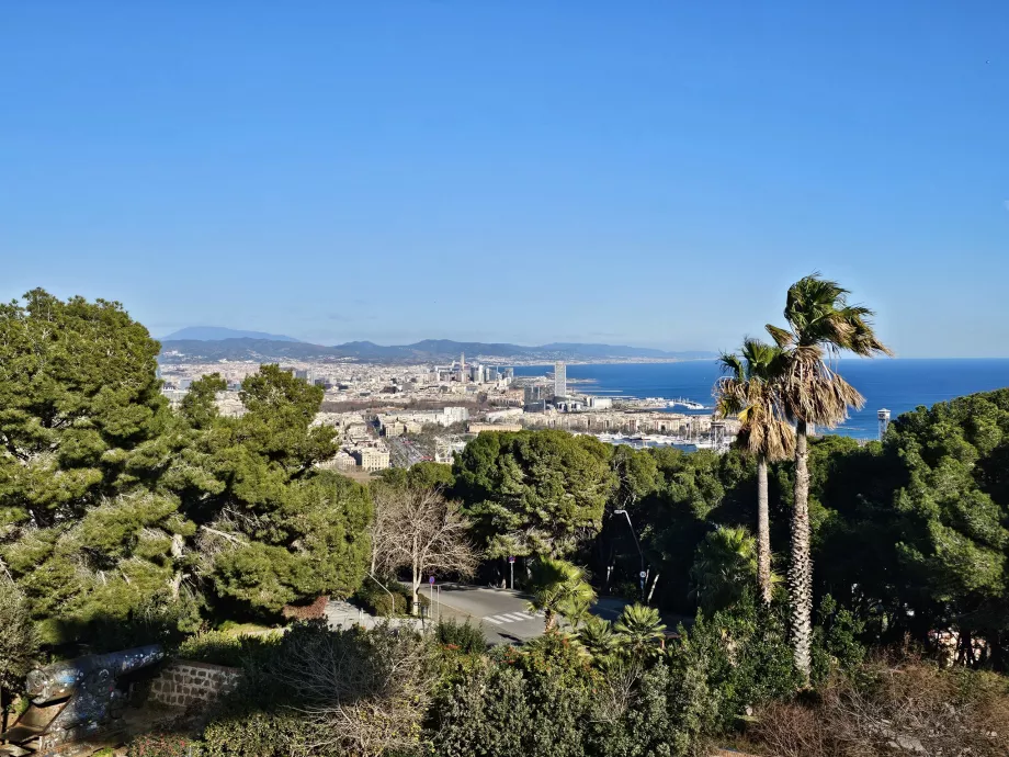 Vedere a Barcelonei de la Castell de Montjuic