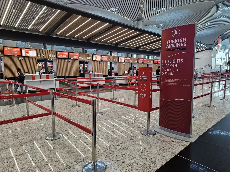 Ghișee de check-in la Aeroportul Istanbul