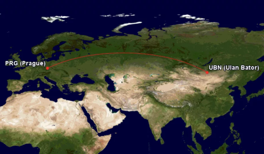 Noua rută Eznis Airways de la Praga la Ulaanbaatar