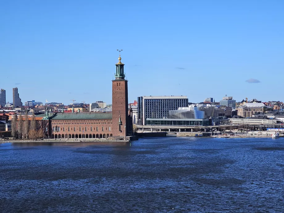 Vedere a Primăriei Stockholm din Mariaberget