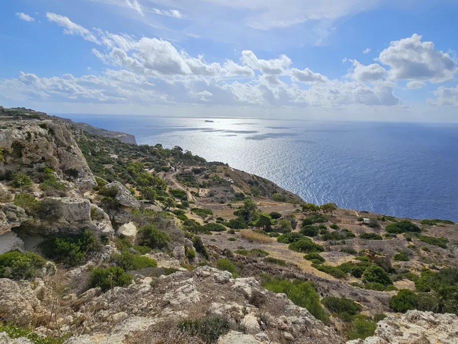 Câmpuri de-a lungul stâncilor Dingli