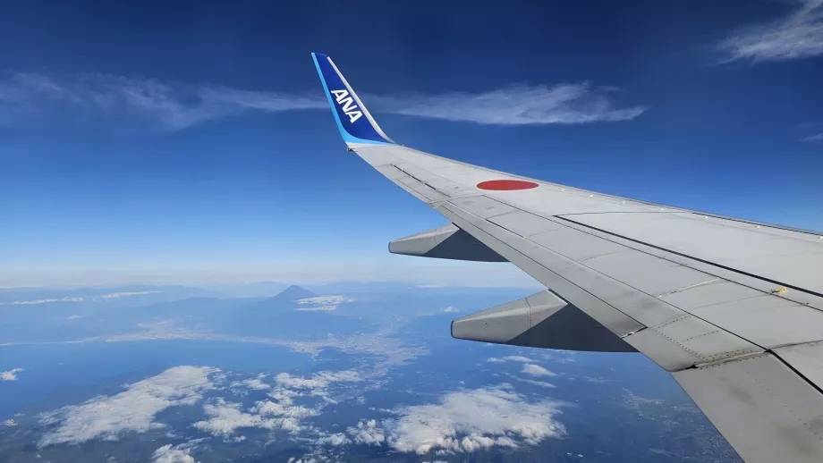 Zbor Nagoya - Tokyo Haneda cu Muntele Fuji în fundal